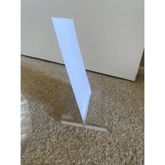 12 pack 4" Clear Acrylic Stand - 3mm Slot Wedding Sign Holders NIB - Picture 6 of 12